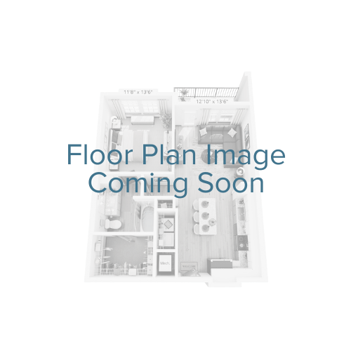 Floor plan for 2 beds, 2 baths, 1030 sqft